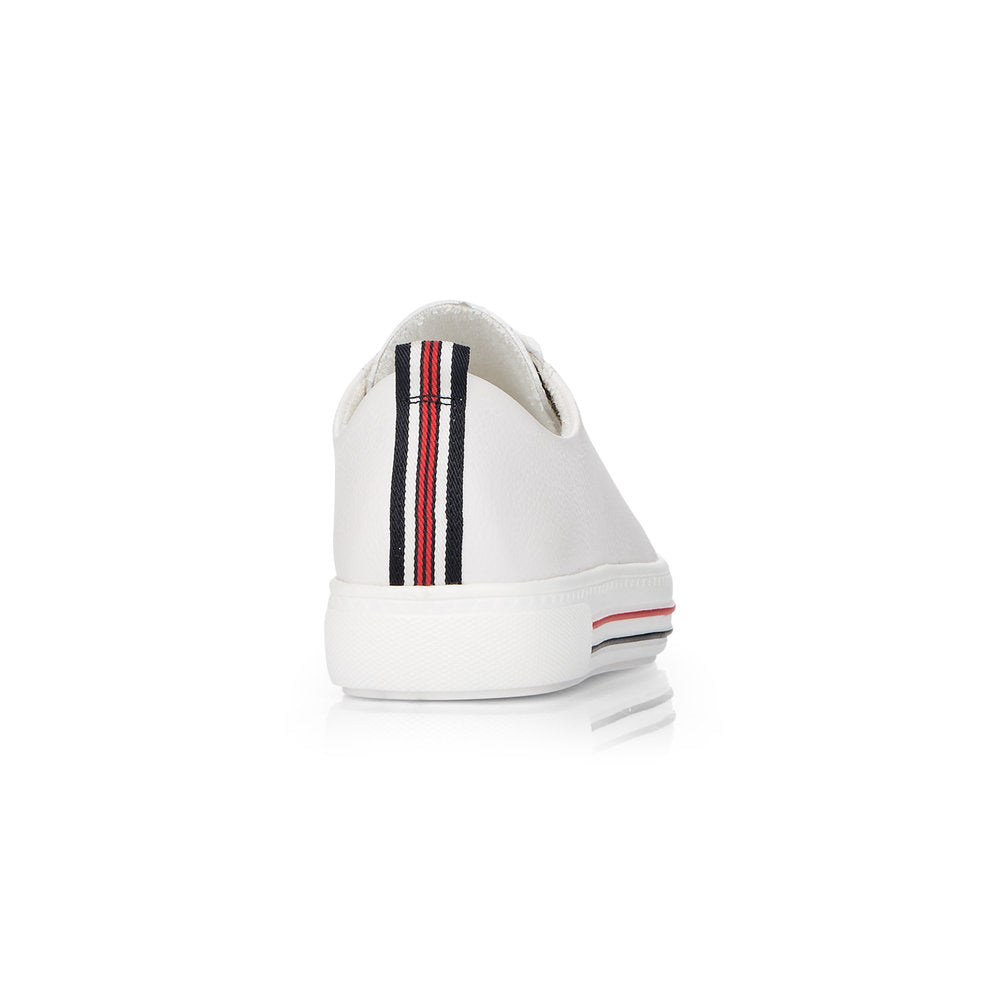REMONTE - FLAT LACED SHOE - WHITE LEATHER