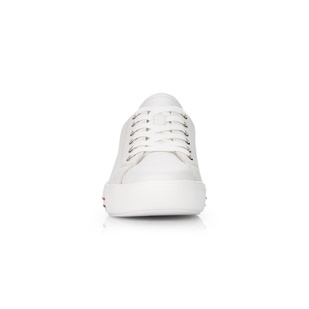 REMONTE - FLAT LACED SHOE - WHITE LEATHER