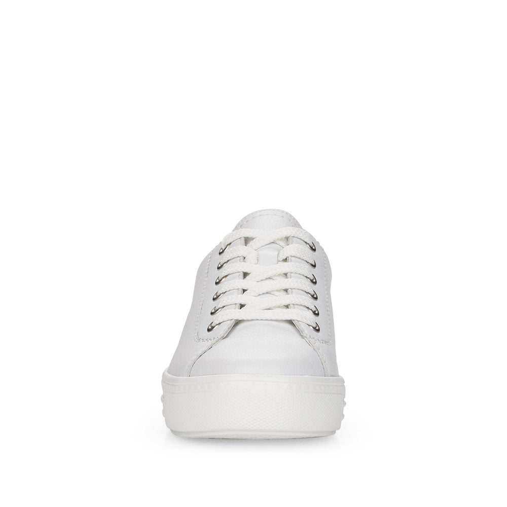 REMONTE - D0900-82- FLAT FASHION LACED SHOE - WHITE MULTI