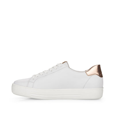 REMONTE - D0903-81 FLAT ZIP/LACE FASHION SHOE - WHITE