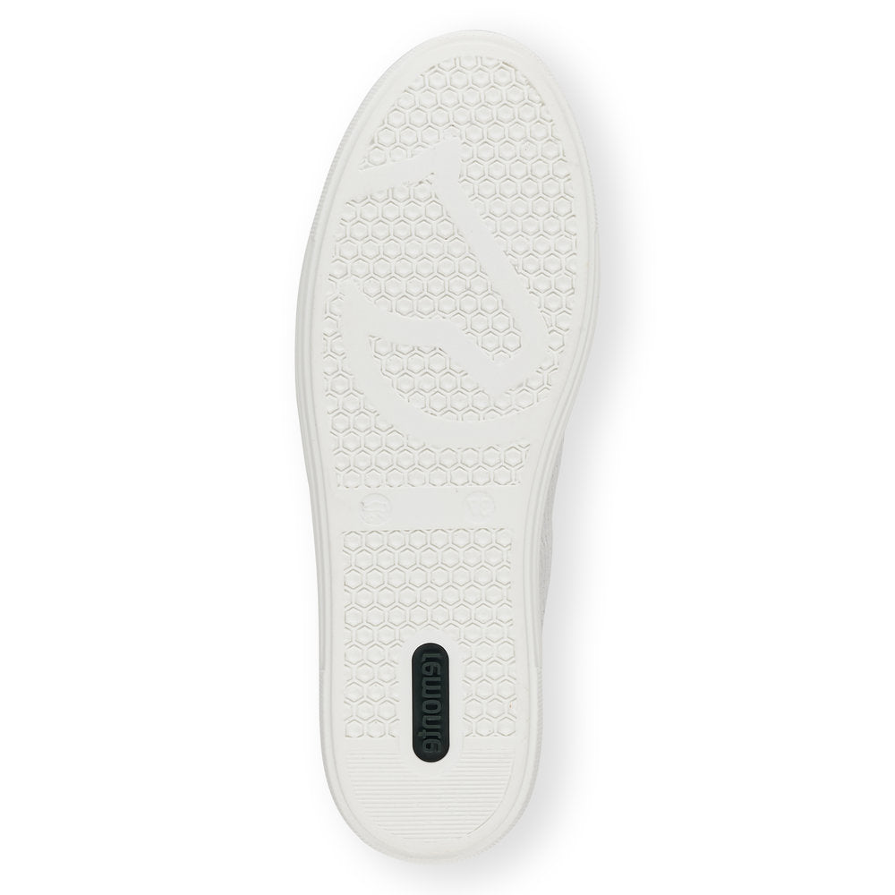REMONTE D0916-80 - FLAT LACED/ZIP FASHION SHOE - WHITE