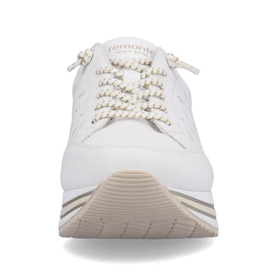 REMONTE - D1319-80 LACED PLATFORM RUNNER - WHITE/GOLD