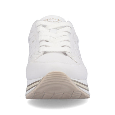 REMONTE - D1319-80 LACED PLATFORM RUNNER - WHITE/GOLD
