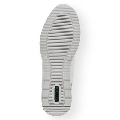 REMONTE- D2407-80 LOW WEDGE LACED/ZIP FASHION SHOE - WHITE