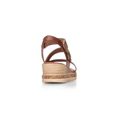 REMONTE D3054-24 LADIES BROWN COMBINATION FASTENER SANDALS