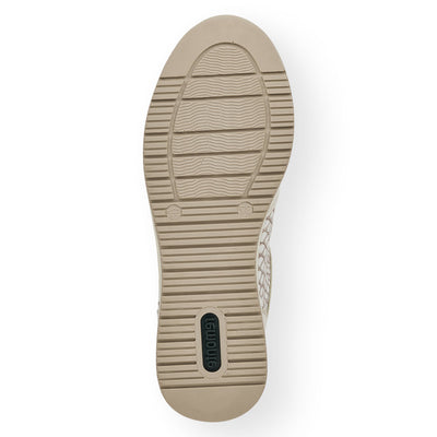 REMONTE - D3201-81- FASHION WEDGE LACED/ZIP SHOE - WHITE