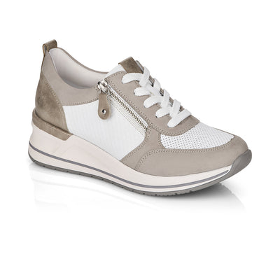 LDS LACED SHOE - GREY/WHITE