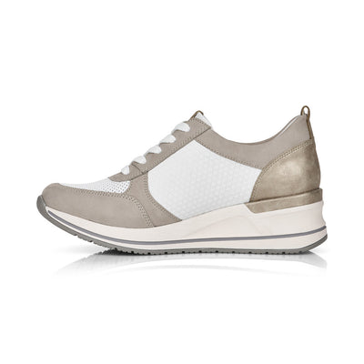 LDS LACED SHOE - GREY/WHITE