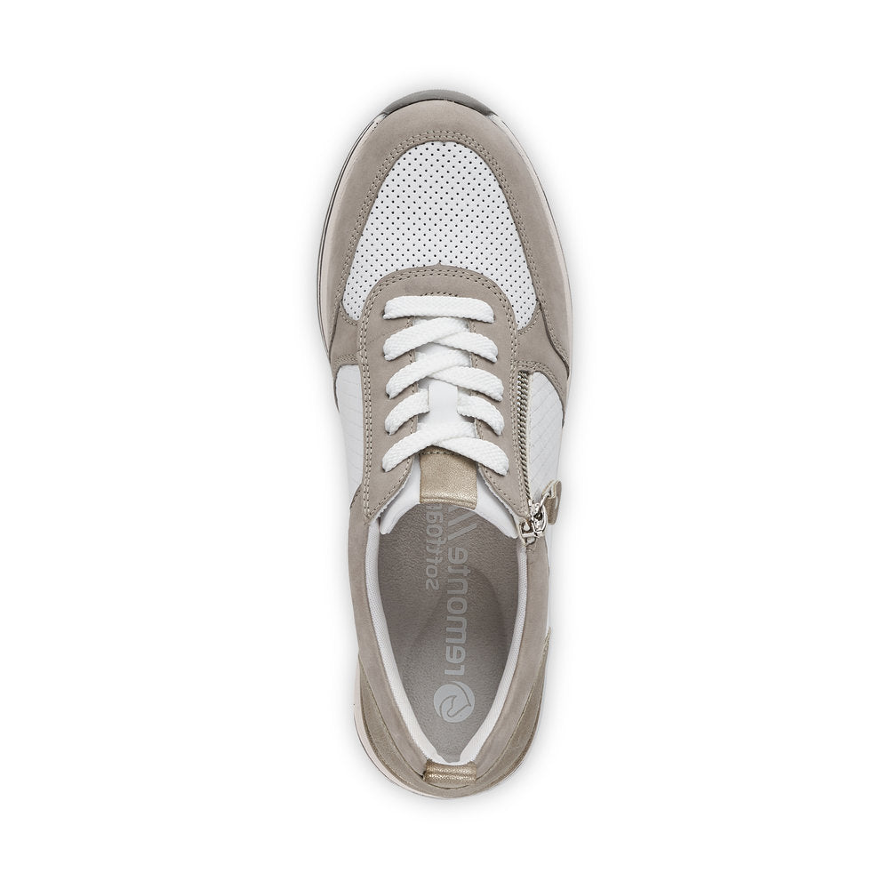 LDS LACED SHOE - GREY/WHITE