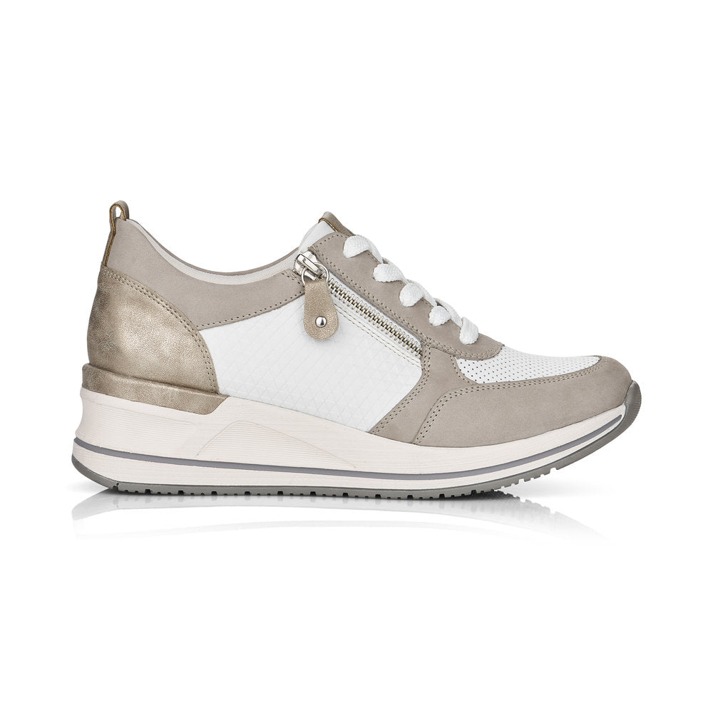 LDS LACED SHOE - GREY/WHITE