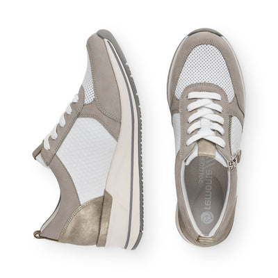 LDS LACED SHOE - GREY/WHITE