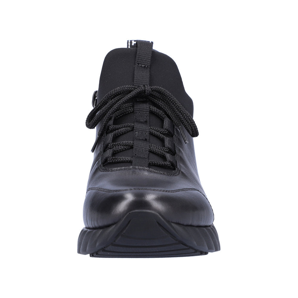 REMONTE D5977-01 LACED HIGH FRONTED SLIP-ON SHOE - BLACK