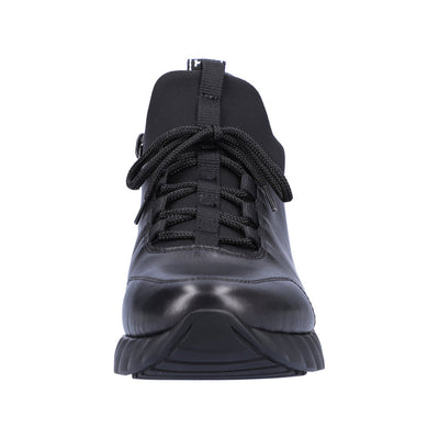 REMONTE D5977-01 LACED HIGH FRONTED SLIP-ON SHOE - BLACK