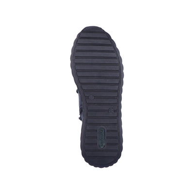 REMONTE D5977-01 LACED HIGH FRONTED SLIP-ON SHOE - BLACK