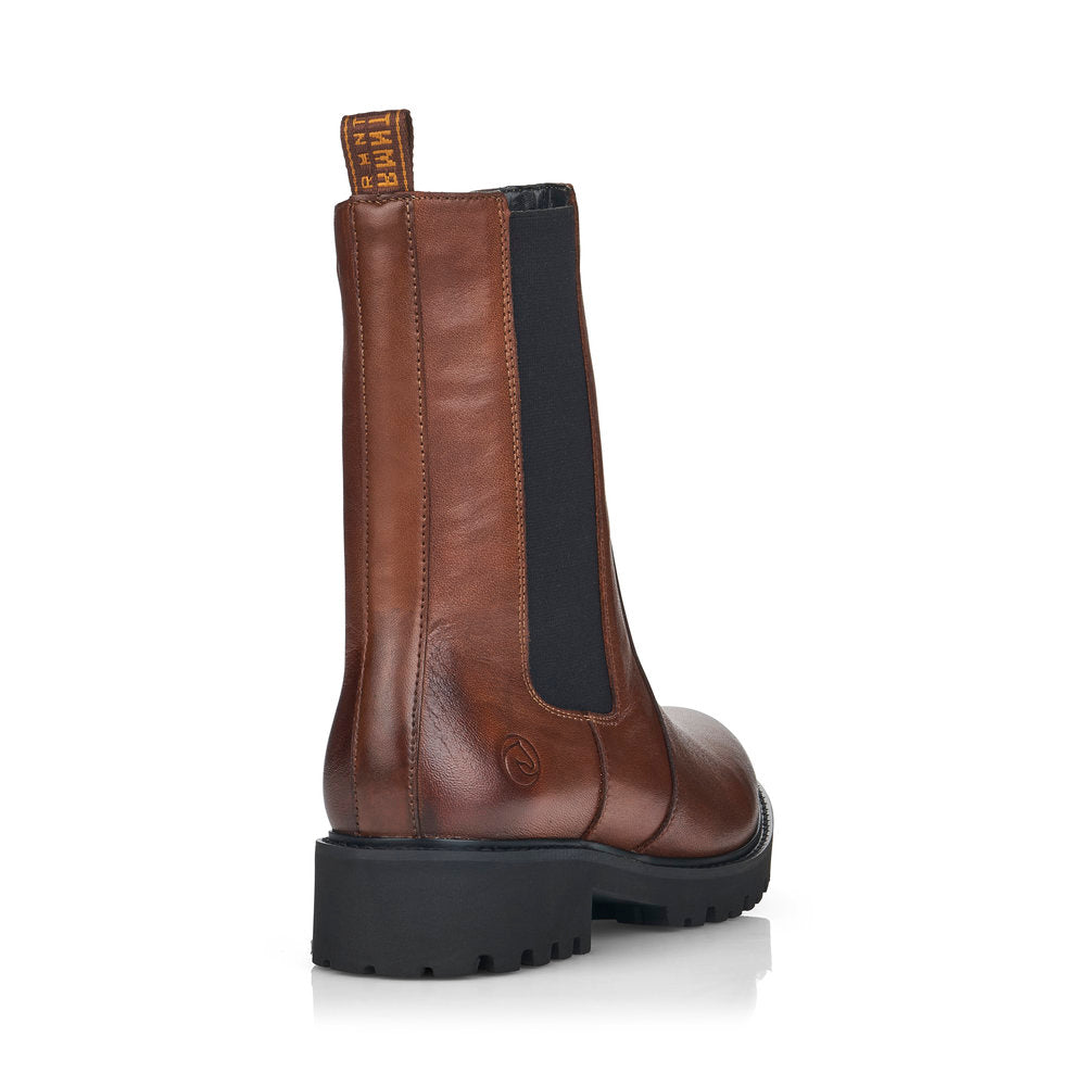 REMONTE - D8685-22 CALF-LENGTH CHELSEA BOOT - TAN LEATHER