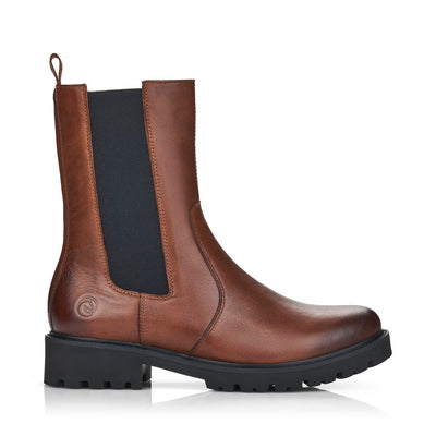 REMONTE - D8685-22 CALF-LENGTH CHELSEA BOOT - TAN LEATHER