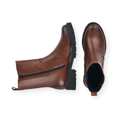 REMONTE - D8685-22 CALF-LENGTH CHELSEA BOOT - TAN LEATHER