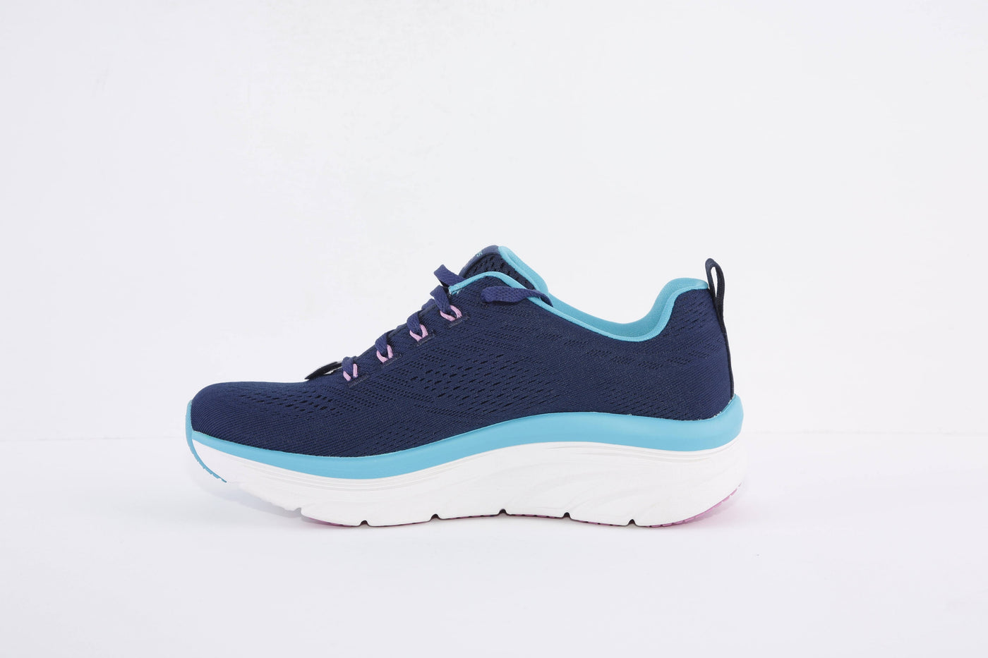 SKECHERS - 149368 D'LUX WALKER-FRESH FINESSE LACED TRAINER - NAVY/TURQUOISE