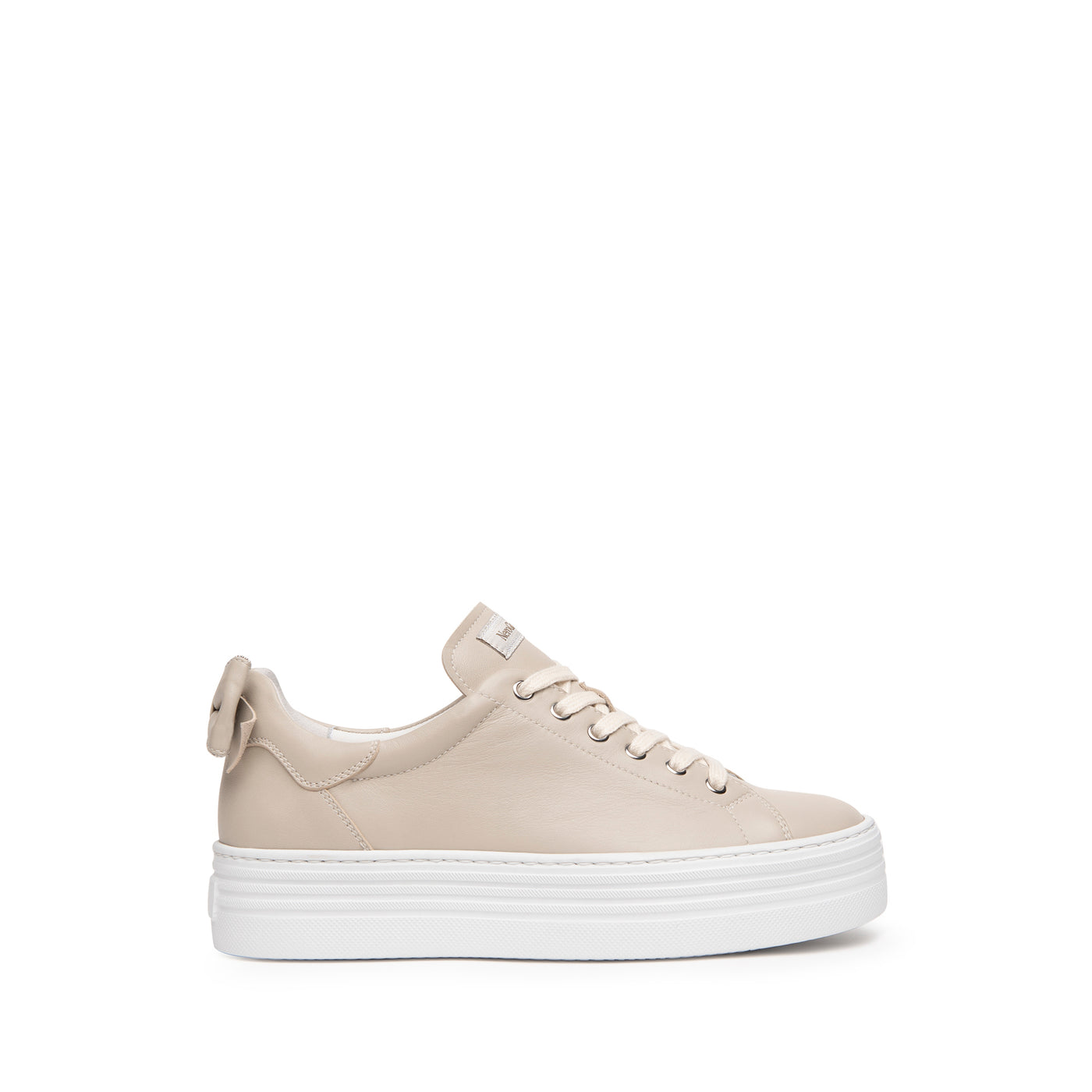 NERO GIARDINI - E218130D 707- LOW PLATFORM LACED FASHION SHOE - BEIGE