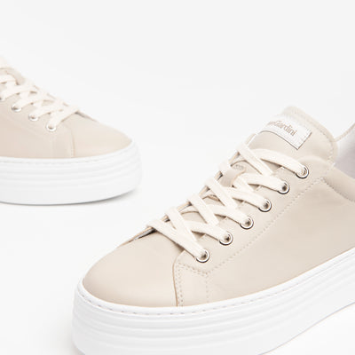 NERO GIARDINI - E218130D 707- LOW PLATFORM LACED FASHION SHOE - BEIGE