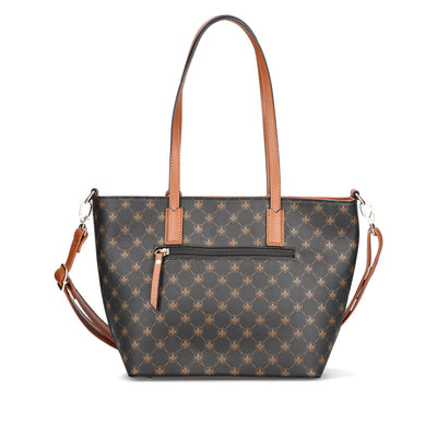 RIEKER - H1305-00 ZIP SHOULDER BAG WITH ADJUSTABLE REMOVABLE STRAP - BLACK