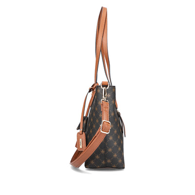 RIEKER - H1305-00 ZIP SHOULDER BAG WITH ADJUSTABLE REMOVABLE STRAP - BLACK