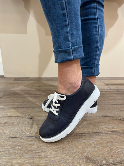 CALISIR 110 PLAIN LACED SHOE - NAVY