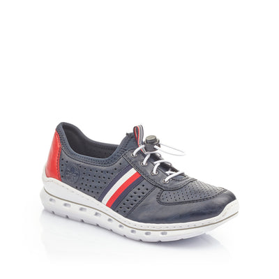 RIEKER L22K5-14 NAVY COMBI SLIP ON SHOE