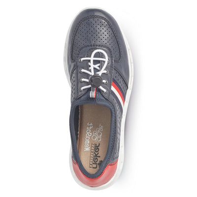 RIEKER L22K5-14 NAVY COMBI SLIP ON SHOE