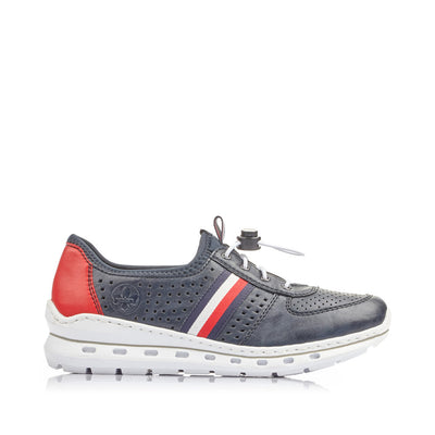 RIEKER L22K5-14 NAVY COMBI SLIP ON SHOE