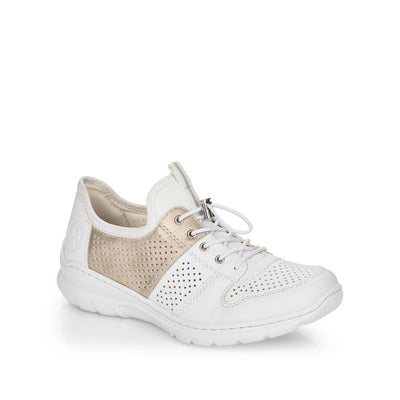 RIEKER - L3254-80 TOGGLE LACE FASHION SHOE - WHITE