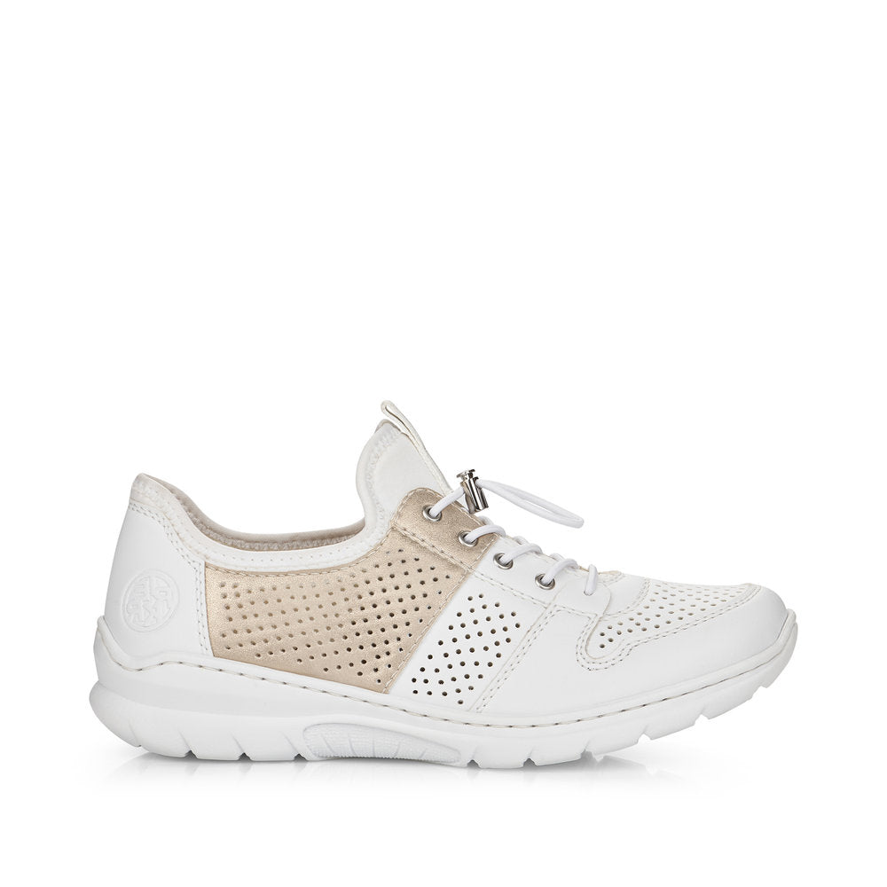 RIEKER - L3254-80 TOGGLE LACE FASHION SHOE - WHITE