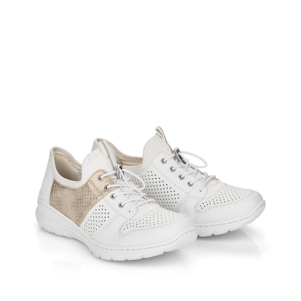 RIEKER - L3254-80 TOGGLE LACE FASHION SHOE - WHITE