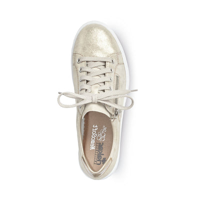 RIEKER - L59L8-62 FLAT LACED SHOE - GOLD