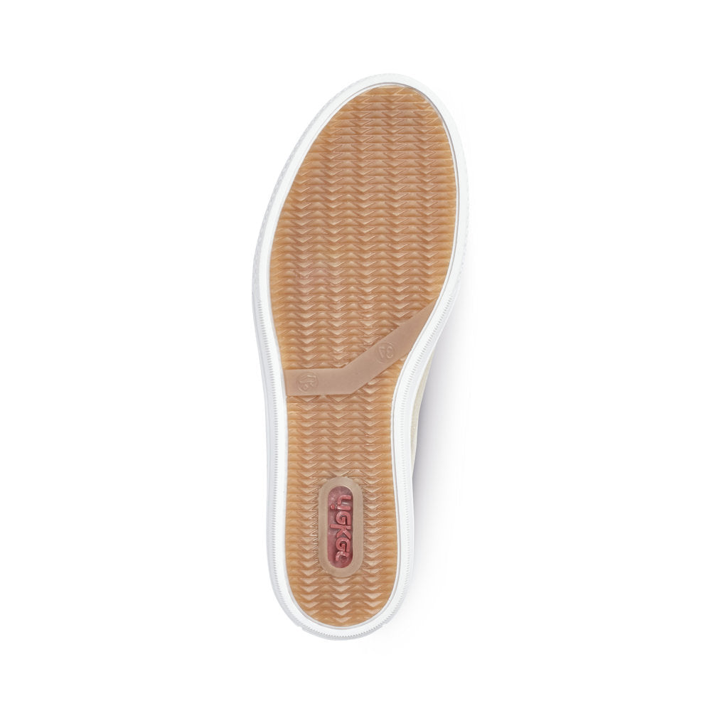 RIEKER - L59L8-62 FLAT LACED SHOE - GOLD