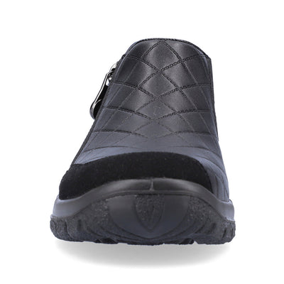 RIEKER - L7156-00 TEX FLAT ZIP SHOE - BLACK