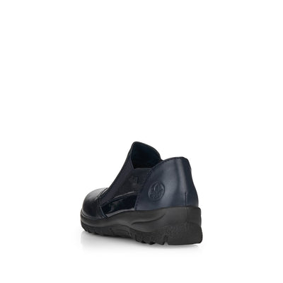 RIEKER - L7178-14- SLIP-ON COMFORT SHOE WITH ELASTICATED GUSSET - NAVY