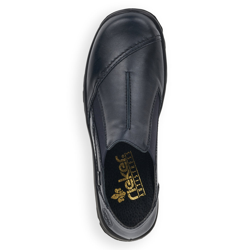 RIEKER - L7178-14- SLIP-ON COMFORT SHOE WITH ELASTICATED GUSSET - NAVY
