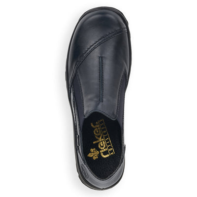 RIEKER - L7178-14- SLIP-ON COMFORT SHOE WITH ELASTICATED GUSSET - NAVY