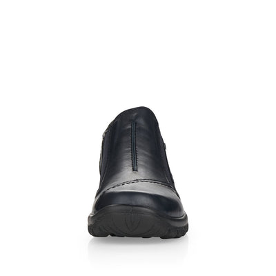 RIEKER - L7178-14- SLIP-ON COMFORT SHOE WITH ELASTICATED GUSSET - NAVY