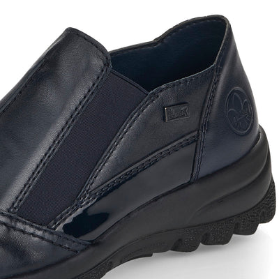 RIEKER - L7178-14- SLIP-ON COMFORT SHOE WITH ELASTICATED GUSSET - NAVY
