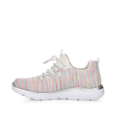 RIEKER - M5070-90 SLIP-ON MOCK LACE CASUAL TRAINER - MULTI PRINT