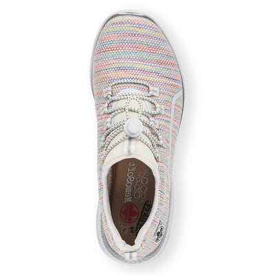 RIEKER - M5070-90 SLIP-ON MOCK LACE CASUAL TRAINER - MULTI PRINT