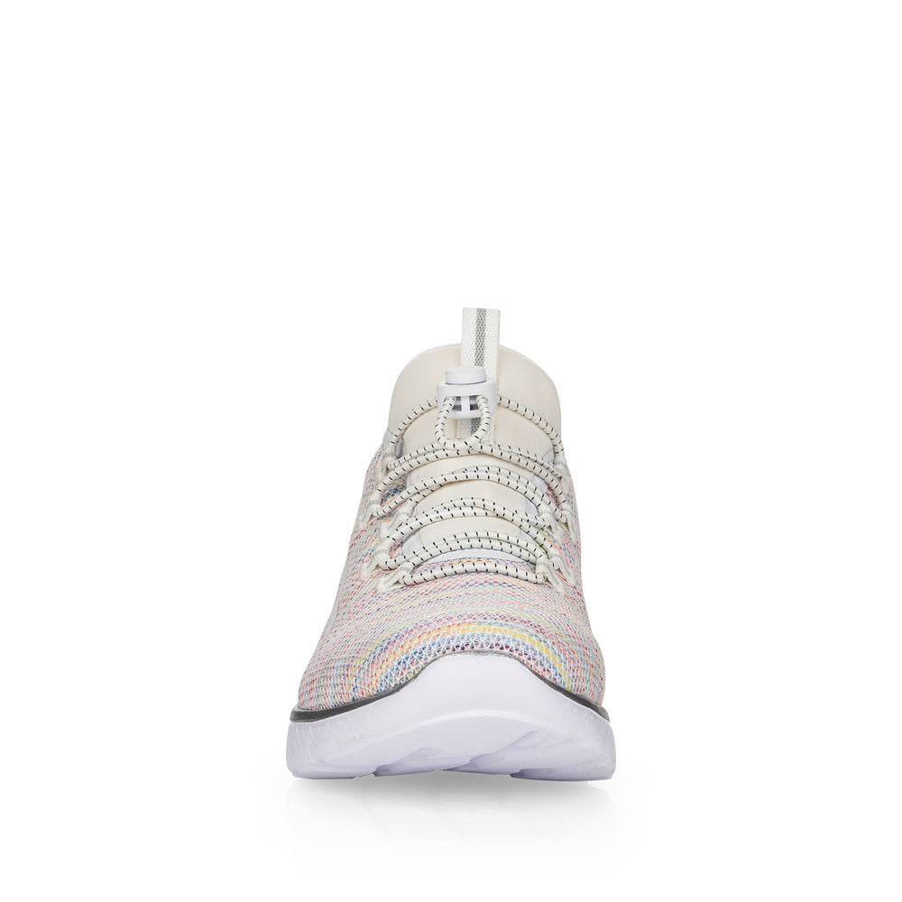 RIEKER - M5070-90 SLIP-ON MOCK LACE CASUAL TRAINER - MULTI PRINT