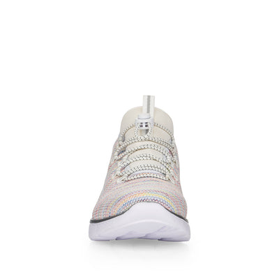 RIEKER - M5070-90 SLIP-ON MOCK LACE CASUAL TRAINER - MULTI PRINT