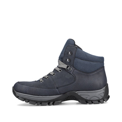 RIEKER - M9830-15 TEX FASHION LACED COMFORT WALKING BOOT - NAVY
