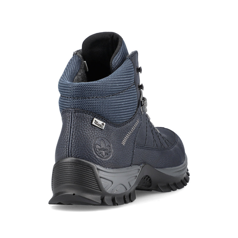 RIEKER - M9830-15 TEX FASHION LACED COMFORT WALKING BOOT - NAVY