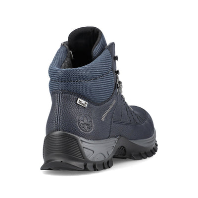 RIEKER - M9830-15 TEX FASHION LACED COMFORT WALKING BOOT - NAVY