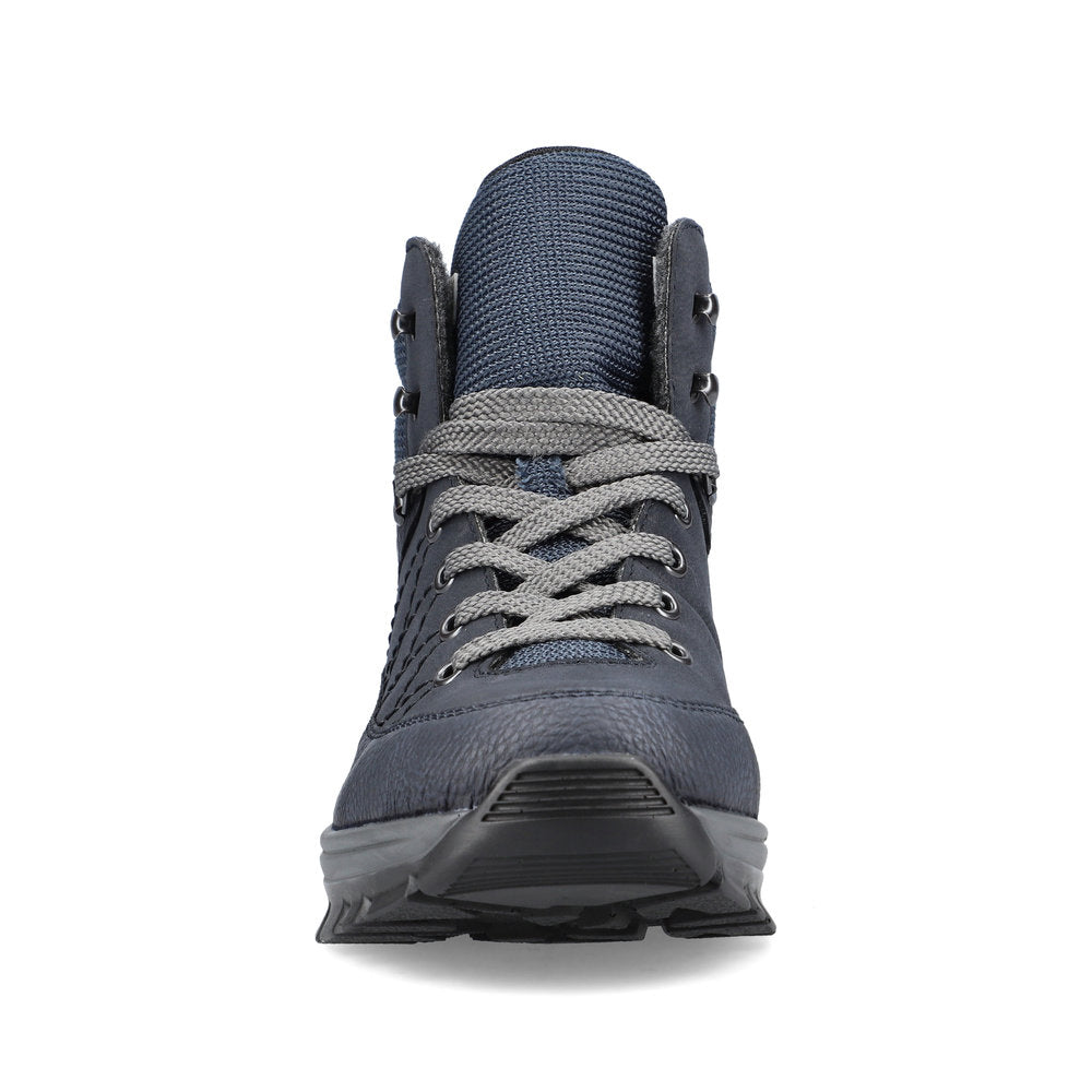 RIEKER - M9830-15 TEX FASHION LACED COMFORT WALKING BOOT - NAVY