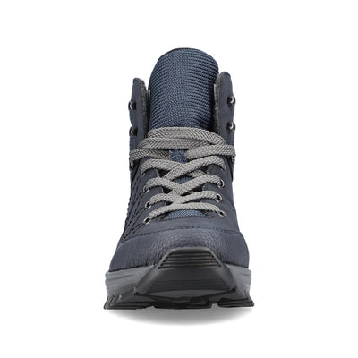 RIEKER - M9830-15 TEX FASHION LACED COMFORT WALKING BOOT - NAVY